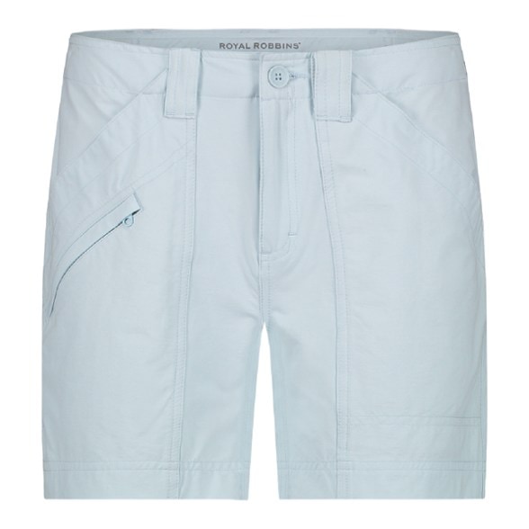 Front view of Adventure Ready Women's Hiking Shorts in a natural setting, showcasing their lightweight design.