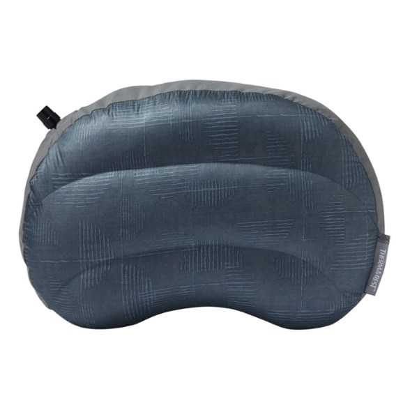 Therm-a-Rest Air Head Inflatable Down Pillow with a soft-brushed cover.