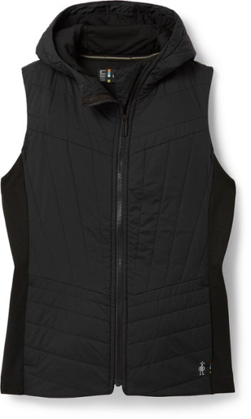 Front view of Merino Luxe Insulated Vest for Women, showcasing the sleek design and zipper features.