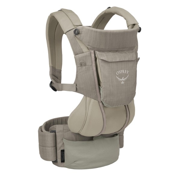 Osprey Poco Soft Child Carrier LT with child facing in, showcasing comfort and support.