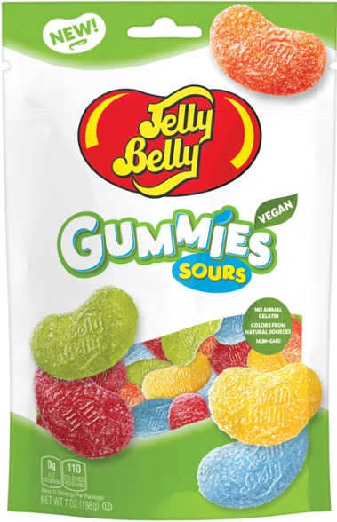 A colorful assortment of Jelly Belly sour gummies in a bowl, highlighting their chewy texture and fruity flavors.