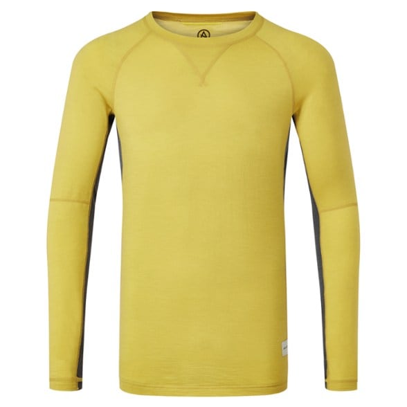 Front view of men's thermal top showcasing athletic fit and soft merino finish