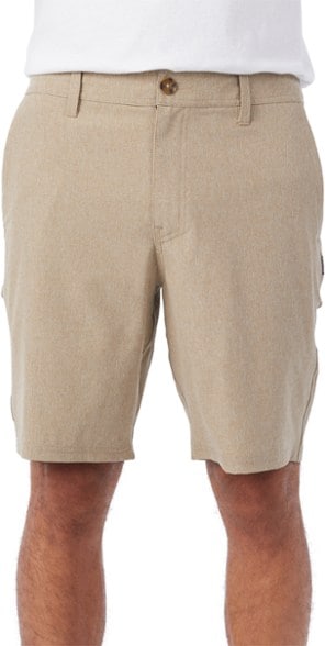 Close-up of O'Neill Adventure Pro hybrid shorts showcasing the quick-dry fabric and internal drawcord.