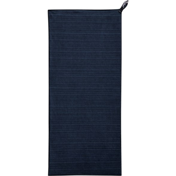 Folded AirLoom travel towel showing compact size and quick dry microfiber texture