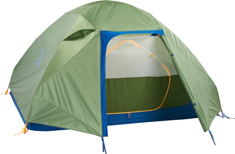 Marmot Tungsten 4P Tent with footprint included, showing the spacious interior and design.