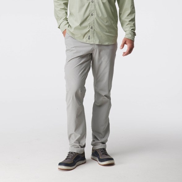 Front view of TrailBlazer Men's Quick-Dry Hiking Pants, showcasing the utility loop and pockets.