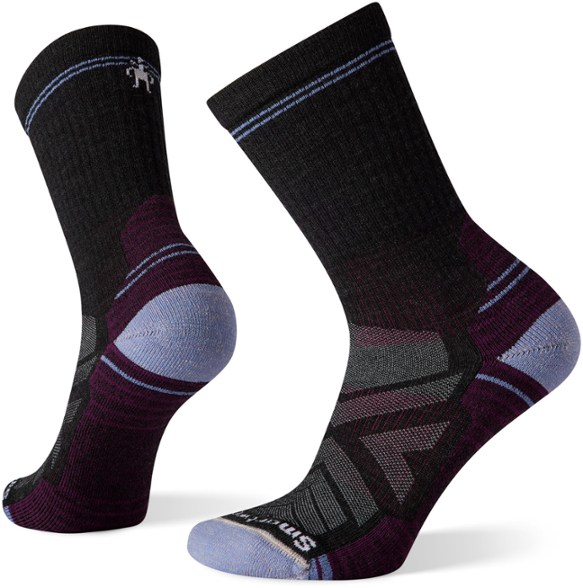 Close-up of women's merino wool hiking socks, highlighting cushioning and texture.