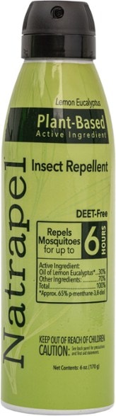 EcoGuard lemon eucalyptus spray bottle angled for easy continuous spray insect repellent application
