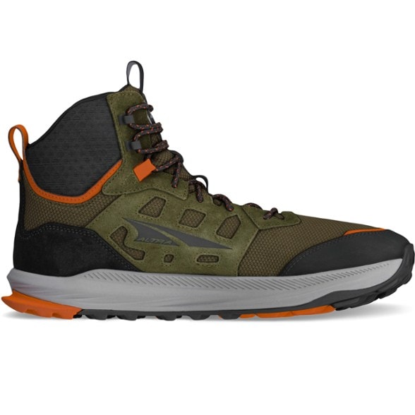 Altra Lone Peak 3 hiking boots from the side, showcasing the rugged design.