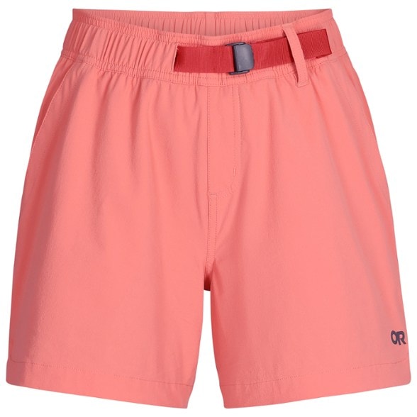 TrailBliss women's 5-inch hiking shorts in action on a sunny trail.