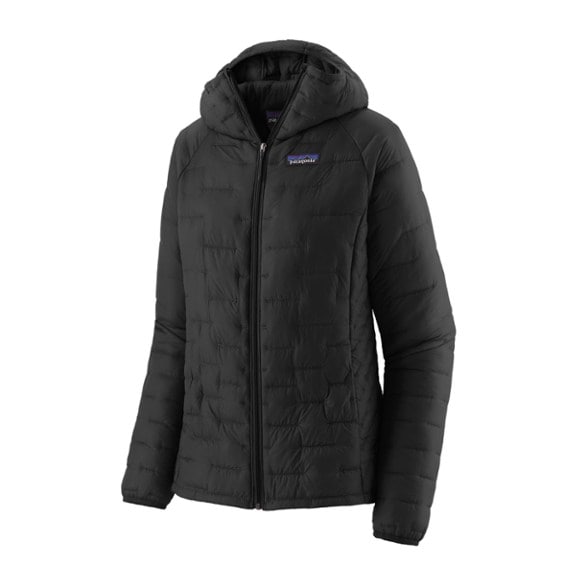 Front view of the Patagonia Women's Ultra Warm Micro Puff Hoody showcasing the sleek design and insulation features.