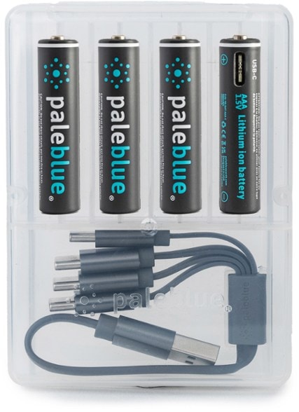 EcoCharge USB rechargeable batteries in a sleek carry case.