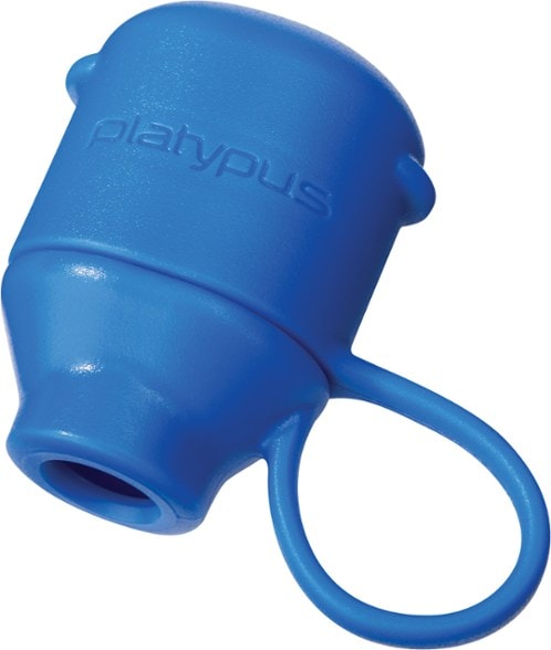 Close-up side angle of the Platypus valve protector sealed over the bite mouthpiece