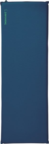 ComfortQuest self-inflating camping mattress in outdoor setting showcasing thickness and comfort.