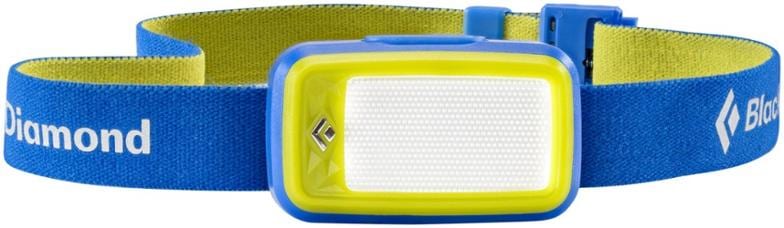 Front view of the LumaLite kids headlamp showing its adjustable beam and compact design