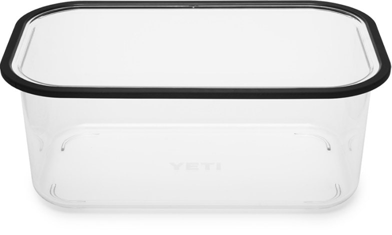 YETI Roadie dry basket inside a cooler, showcasing its spaciousness.