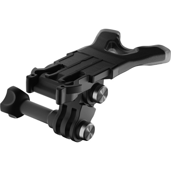 Close-up of GoBite Pro silicone bite mount showing the adjustable setscrew and grip texture