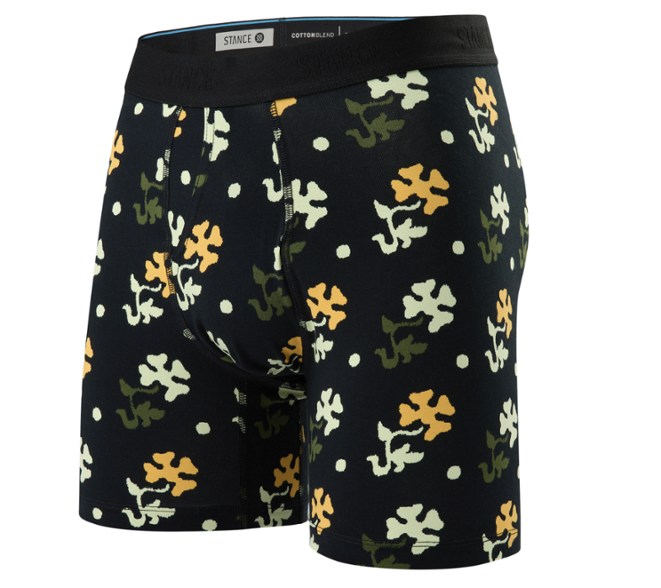 Stance ComfortFlex boxer briefs showcasing the side-entry fly and articulated pouch for enhanced support.
