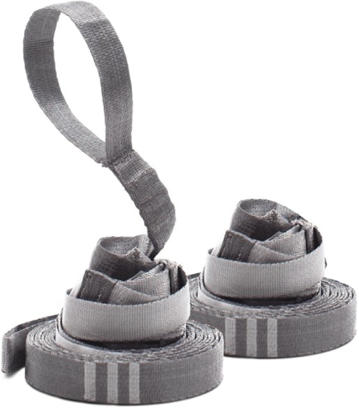 Close-up of Python 10 ultralight straps showing patented Nanoweave technology and durable polyester webbing