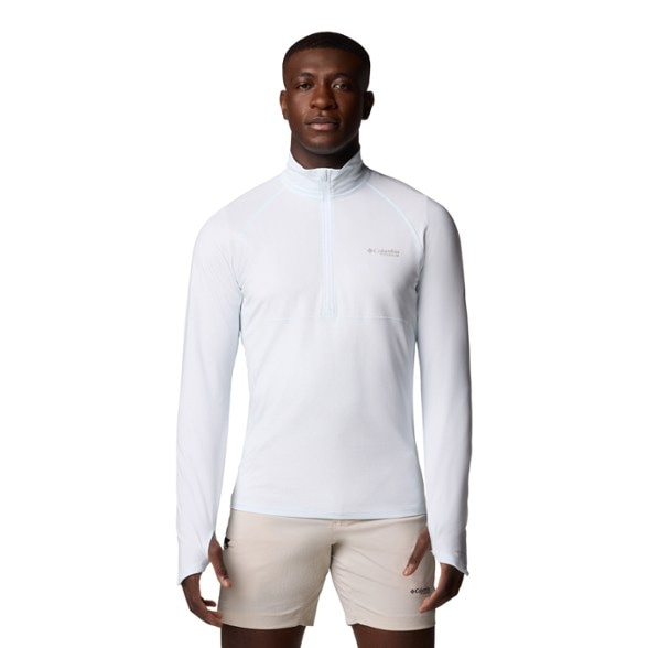 Men wearing Summit Valley long sleeve hiking shirt during a mountain hike.