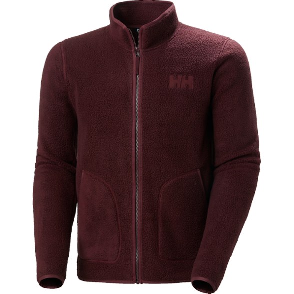 Men's Eco-Friendly Panorama Fleece Jacket in outdoor setting, showcasing its high collar and full zipper.