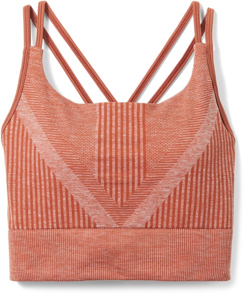 Smartwool Intraknit Compression Bra showcasing strappy design and soft fabric.