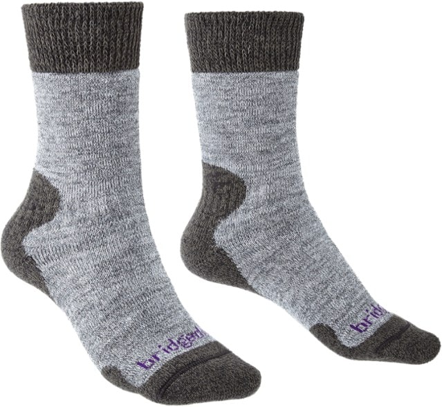 Close-up of AlpineTherm thermal socks showing thick cushioning and merino wool blend for cold weather
