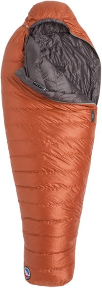 Greystone 20 sleeping bag displayed in a camping environment, showcasing its lightweight design.
