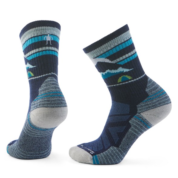 Close-up of Merino Wool Hike Light Cushion Crew Socks showing durability and cushioning.