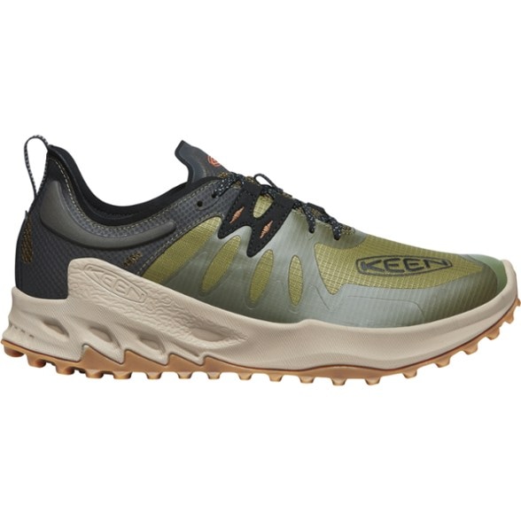 Zionic Apex men's hiking shoes from the side, showcasing the breathable mesh material.