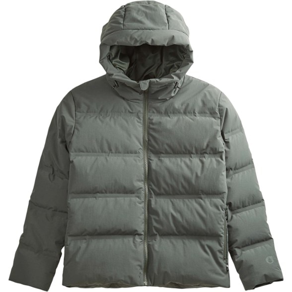 Urban Luxe Women's Puffer Down Jacket, front view showcasing the ergonomic hood