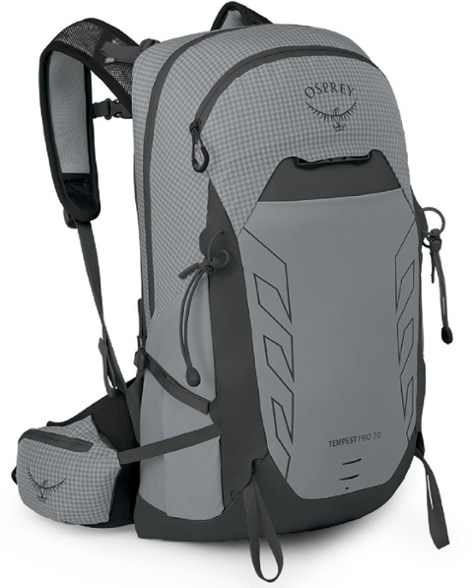 Osprey Tempest Pro 20 backpack showcasing front panel pocket and straps
