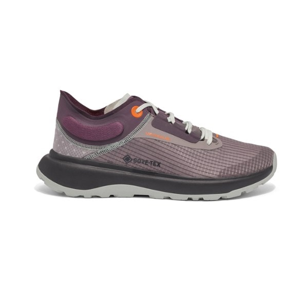Vasque Women's GORE-TEX hiking shoes showcasing their lightweight design and waterproof features from a side angle.