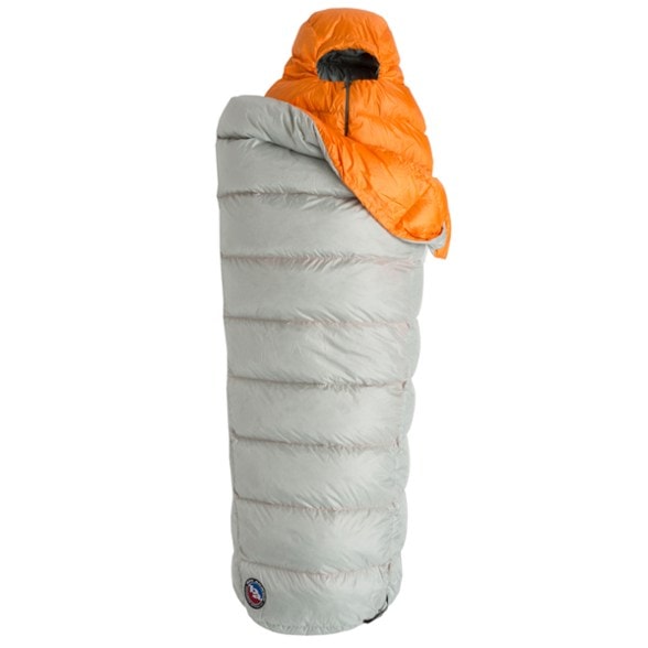 Big Agnes 3-in-1 sleeping bag with inner and outer layers visible.