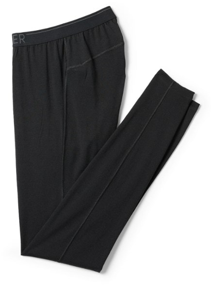 Men's Merino 200 Oasis leggings showing a close-up of the fabric and fly opening.