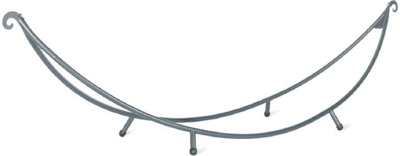 SoloPod XL hammock stand viewed from the side, demonstrating its sturdy frame and compatibility with various hammocks.