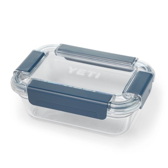 YETI medium food storage container with fresh salads inside, showing airtight seal