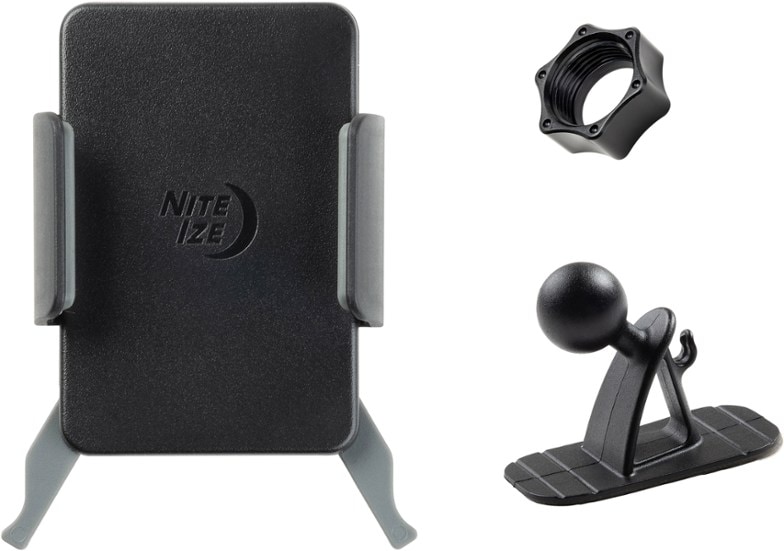 Squeeze Pro Universal Car Phone Mount from the side, showing adjustable ball joint.