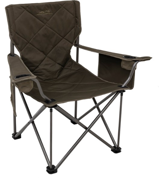 Ultimate Heavy Duty Camping Chair showing the integrated drink holder and armrest.