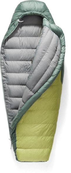 Women's Ascent 15°F down sleeping bag with hood and zipper view