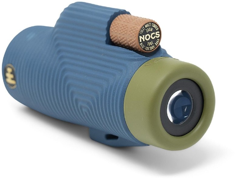 Nocs Provisions monocular telescope showcasing its compact design in a hiking setting.