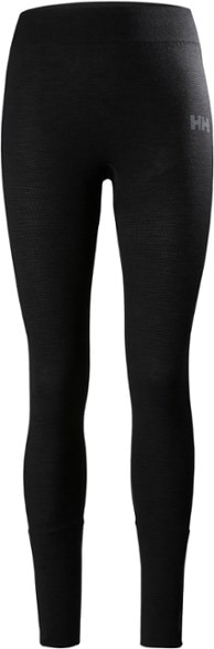 Front view of Helly Hansen Women's H1 Pro Lifa Seamless Thermal Bottoms, showcasing the snug fit and seamless design.
