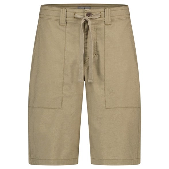 Front view of EcoHemp Adventure Shorts showing pockets and hemp fabric texture.