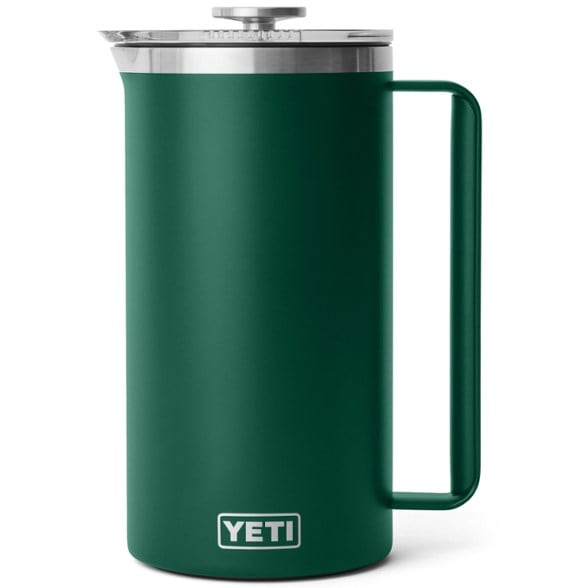 YETI Rambler French Press showcasing its sleek stainless steel design.