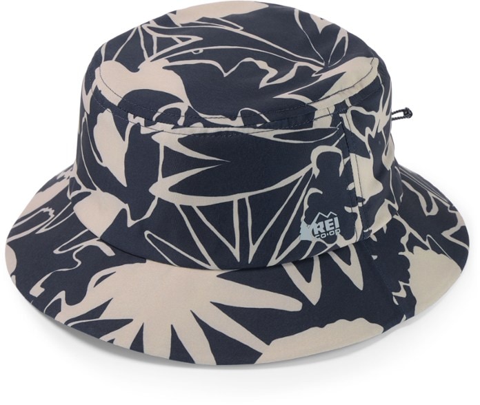 Ultra-lightweight hiking bucket hat from the side, showcasing its breathable design and laser-cut vents.