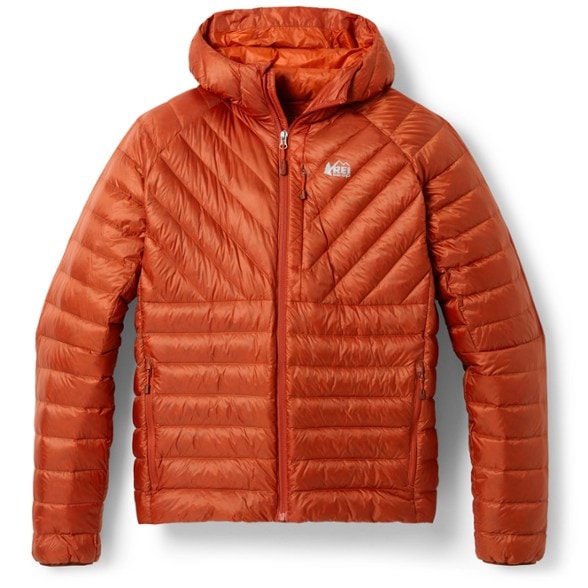 Magma 850 down hoodie shown from the front, ideal for outdoor activities.