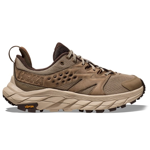 Side view of HOKA Anacapa Breeze Men's Lightweight Hiking Shoes, highlighting breathable mesh.