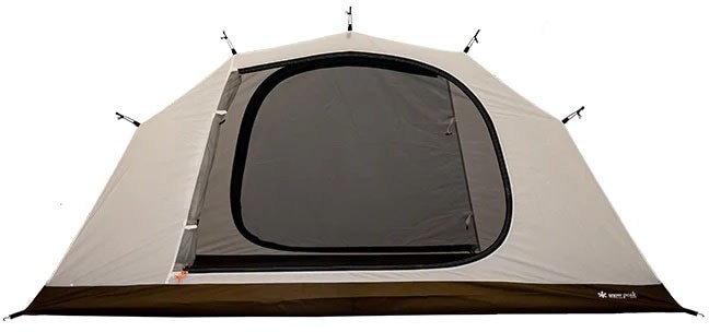 Snow Peak Land Nest Solo Inner Tent set up in a scenic campsite, showcasing its spacious interior for one person.