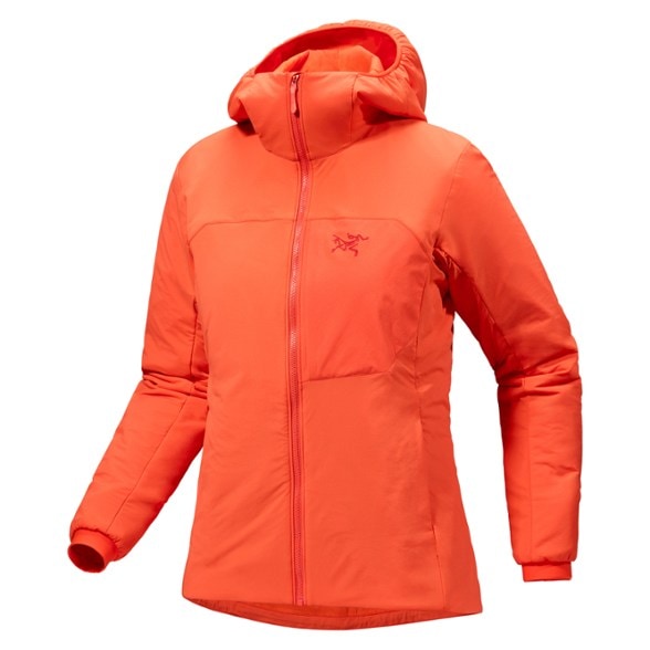 Front view of women's insulated jacket showing breathable Fortius™ Air fabric for hiking comfort