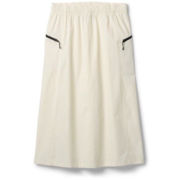 North Dome wind-resistant skirt from The North Face, showing front view and WindWall fabric.